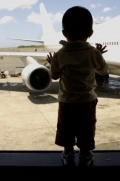 Child in airport